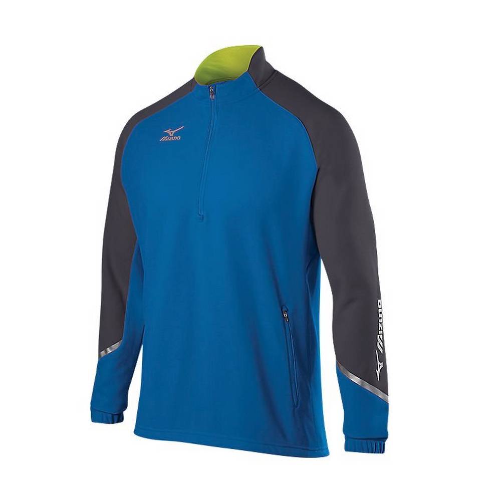 Mizuno Men's Elite 1/2 Zip Pullover Royal/Grey (350620-LHJ)